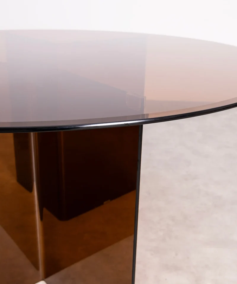 Mesa de Comedor Redonda de Cristal Templado Ona 137 cm