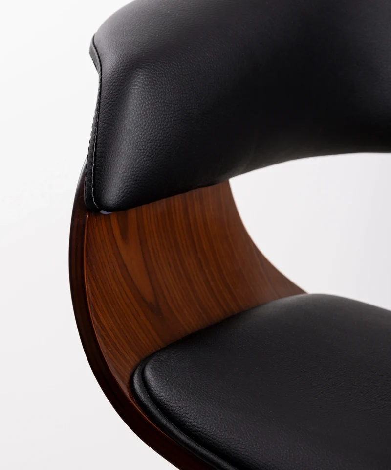 Taburete de Madera y Polipiel Regulable Beckett