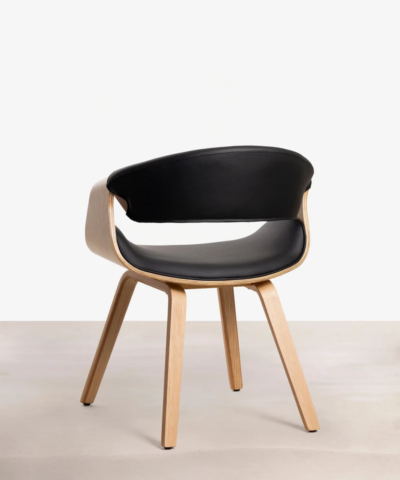 Silla de Comedor en Madera y Polipiel Binsa