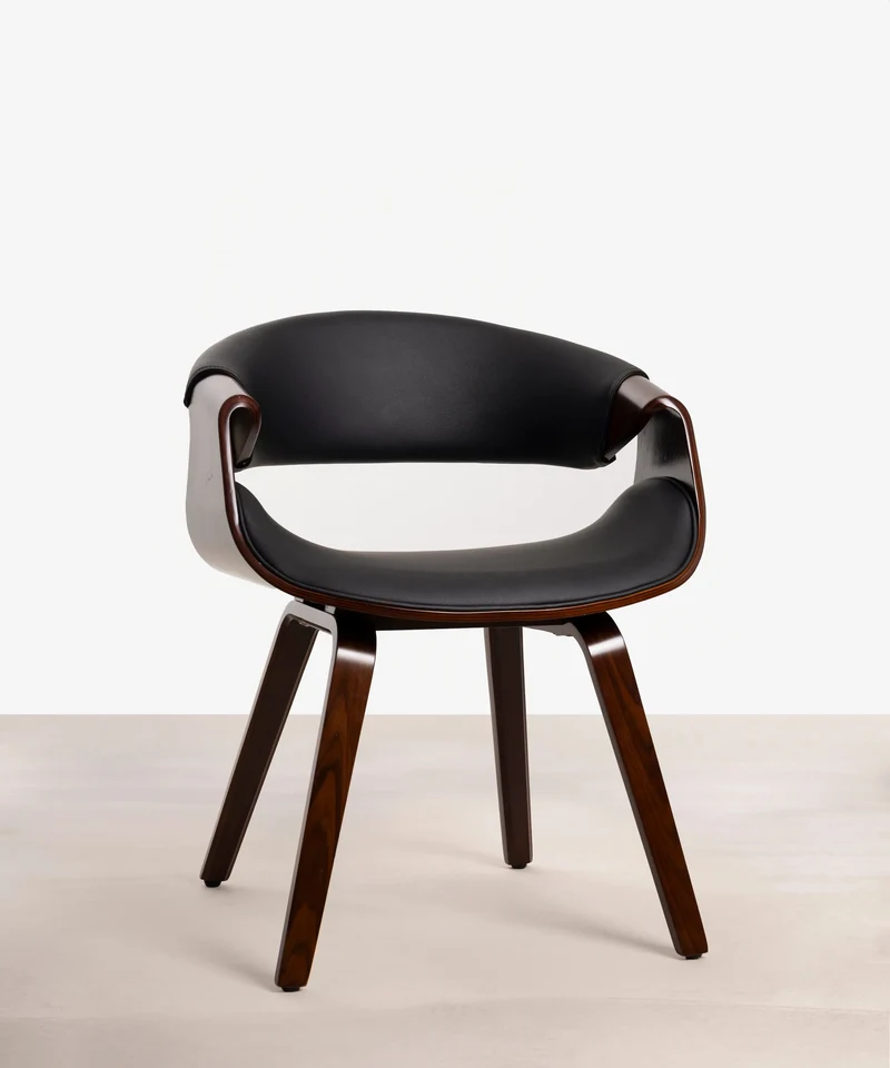 Silla de Comedor en Madera y Polipiel Binsa