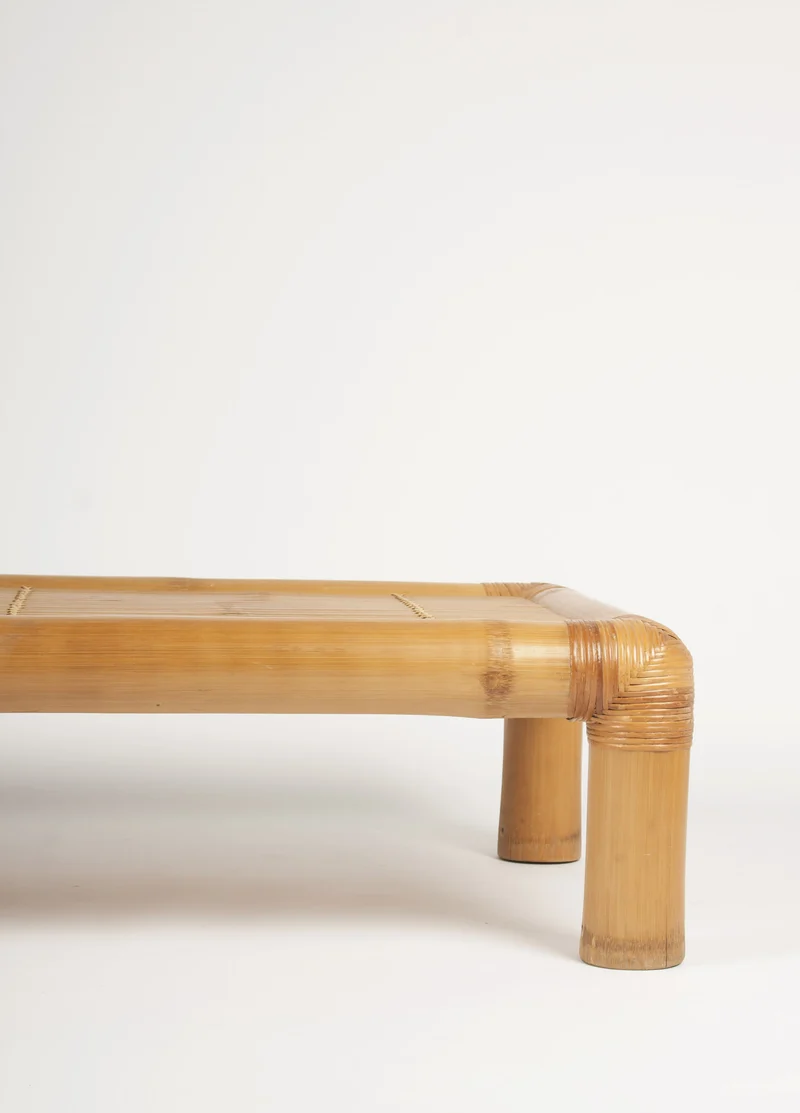 Table basse vintage bambou