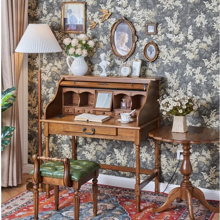 Bureau de vanité secrétaire à plateau roulant