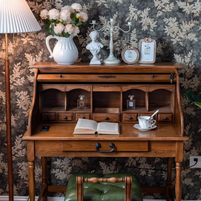 Bureau de vanité secrétaire à plateau roulant