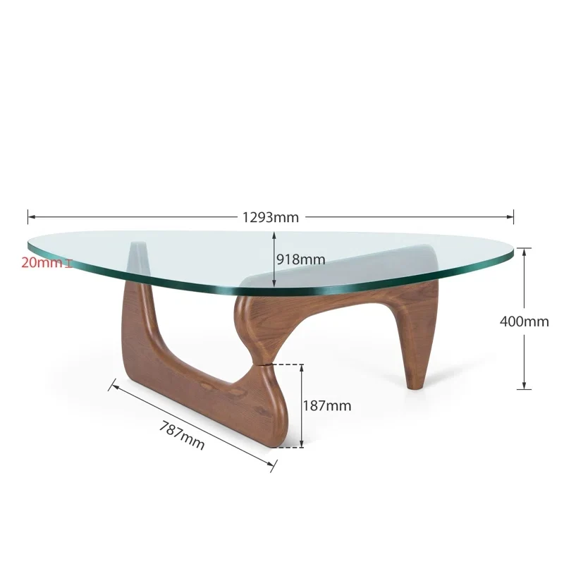 Table Basse Minimaliste En Verre Trempé