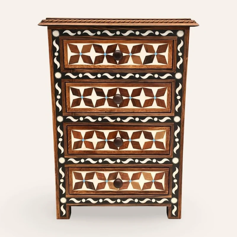 Table de chevet arabe en bois design