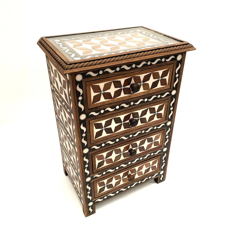 Table de chevet arabe en bois design