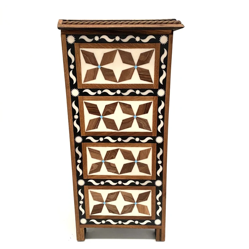Table de chevet arabe en bois design