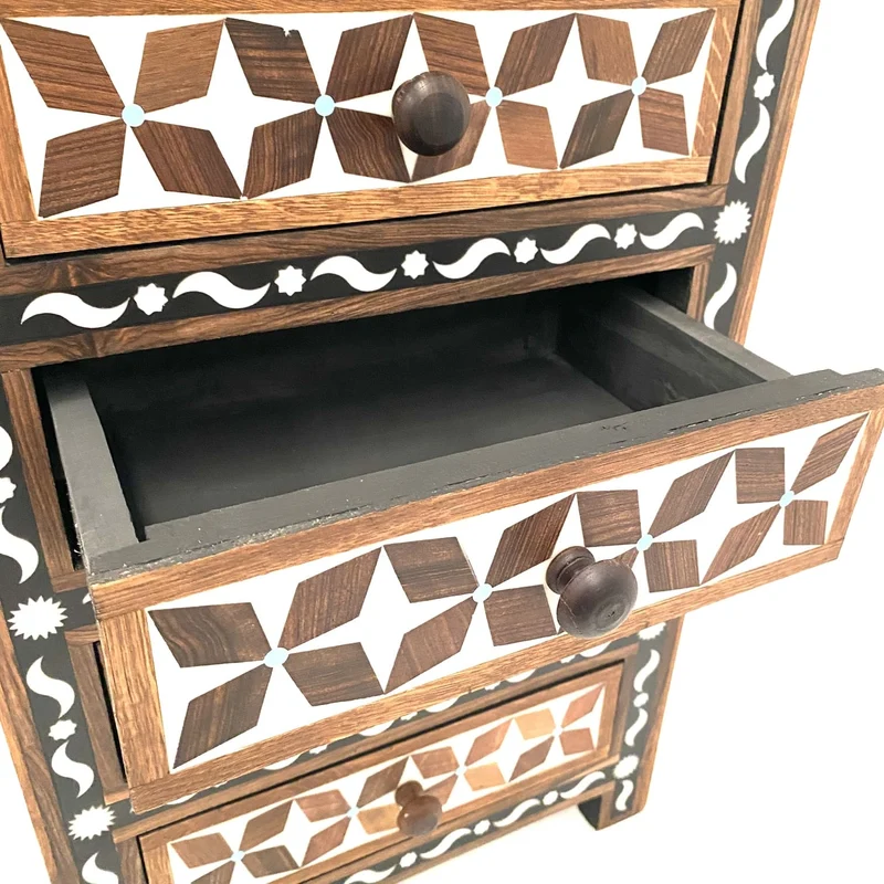 Table de chevet arabe en bois design