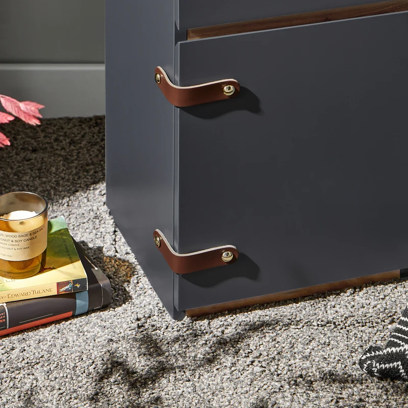 SoBuy FBT146-DG Table de Chevet Bout de Canapé Table de Nuit Table d'Appoint Table Basse avec 1 Tiroir et 1