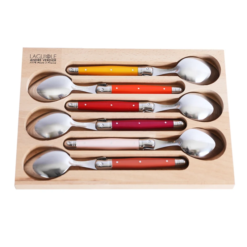 Laguiole André Verdier Set of 6 Soup Spoons