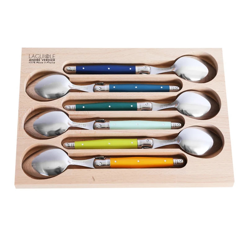 Laguiole André Verdier Set of 6 Soup Spoons