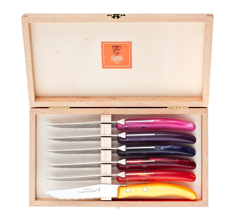 Laguiole Claude Dozorme Berlingot Set of Six Steak Knives