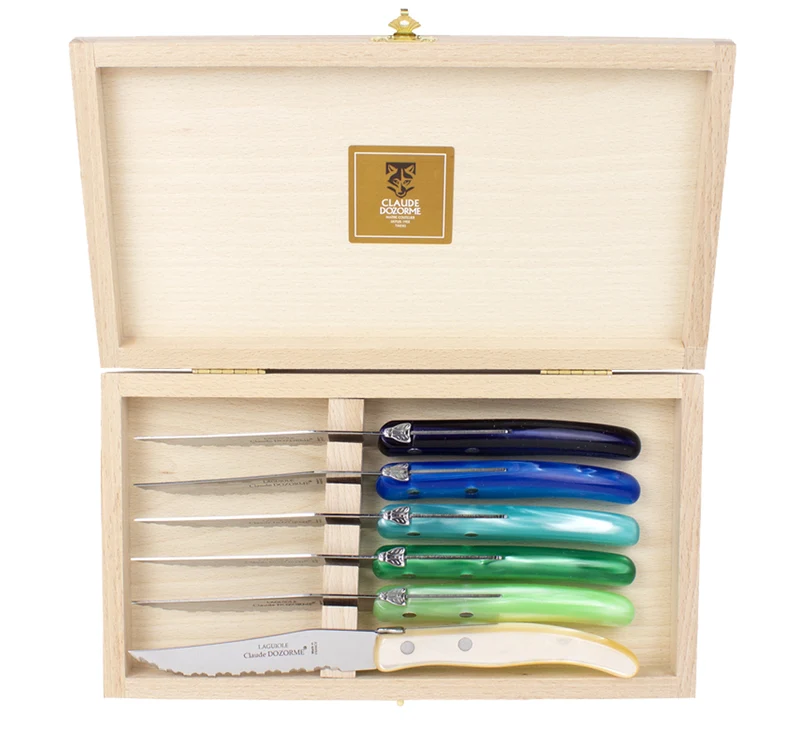 Laguiole Claude Dozorme Berlingot Set of Six Steak Knives