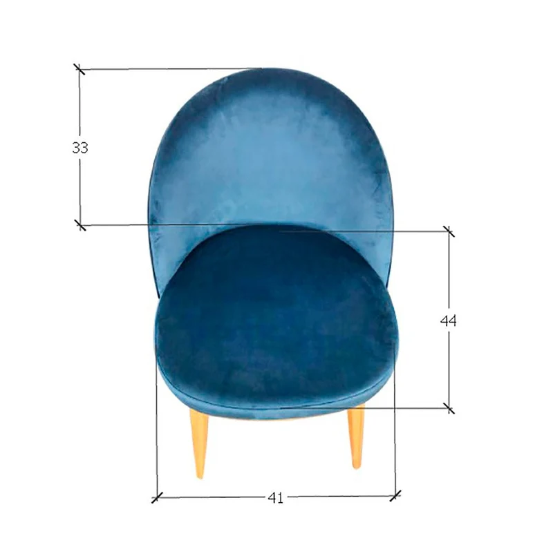 Chaise de salle à manger en bois massif de chêne Clara, revêtement en velours Bleu Monaco – Lot de 2 ou 4 chaises - NordicStory