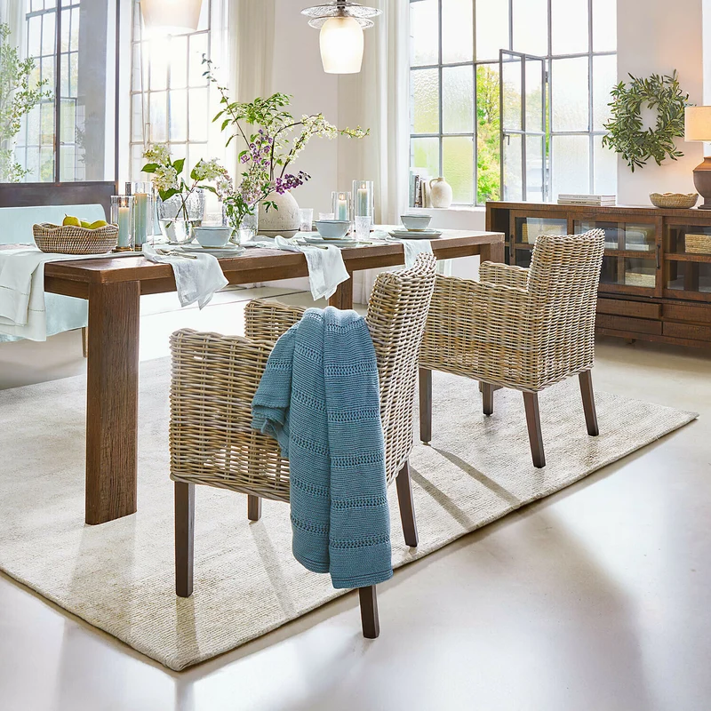 Lot de 4 fauteuil LOBERON Forêt Douce en rotin tressé