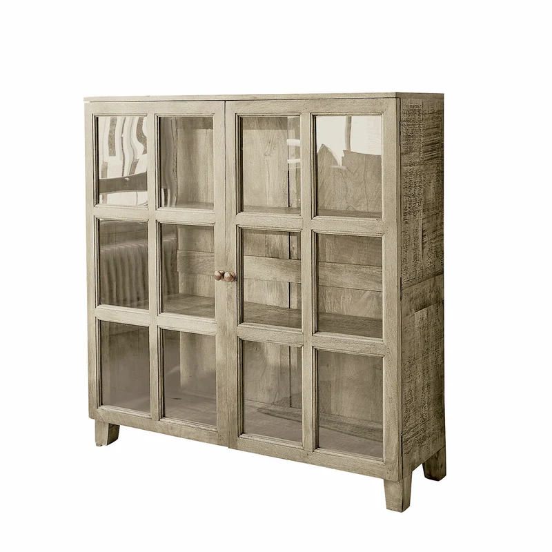 Vitrine LOBERON Stoneham en bois marron
