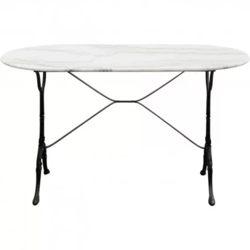 Table bistrot KARE DESIGN en marbre blanc 120x60cm
