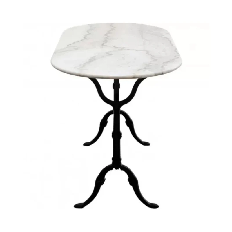 Table bistrot KARE DESIGN en marbre blanc 120x60cm