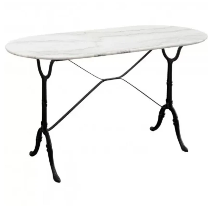 Table bistrot KARE DESIGN en marbre blanc 120x60cm