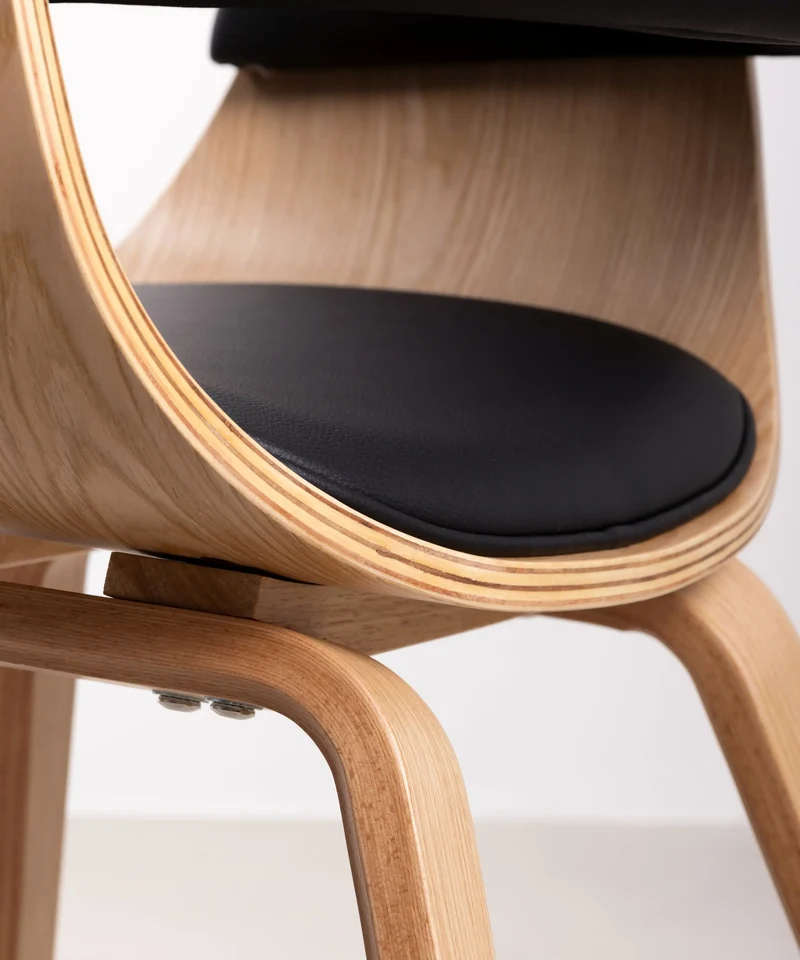 Silla de Comedor en Madera y Polipiel Beckett