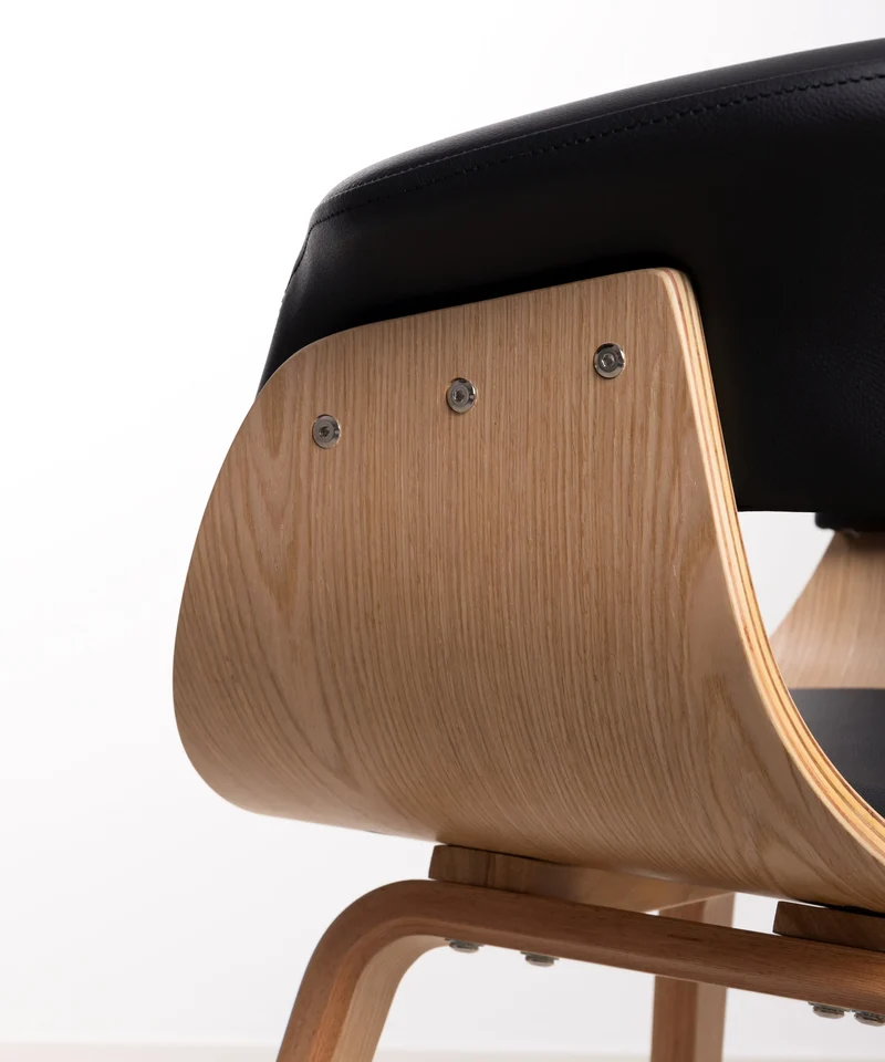 Silla de Comedor en Madera y Polipiel Beckett