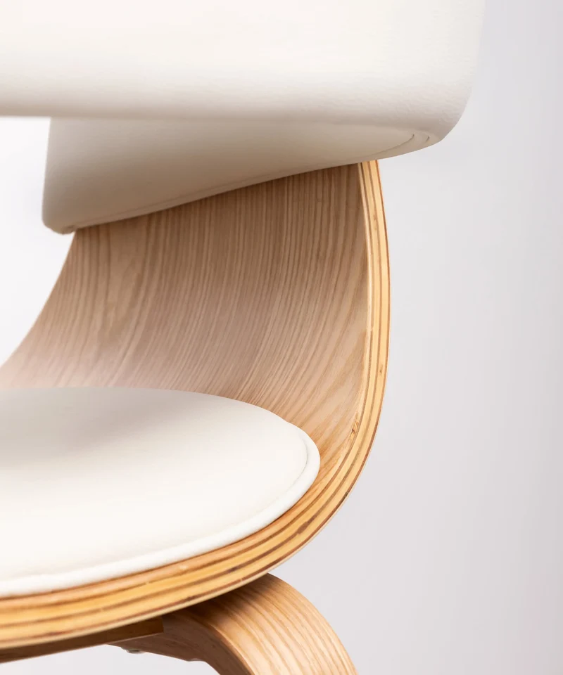 Silla de Comedor en Madera y Polipiel Beckett