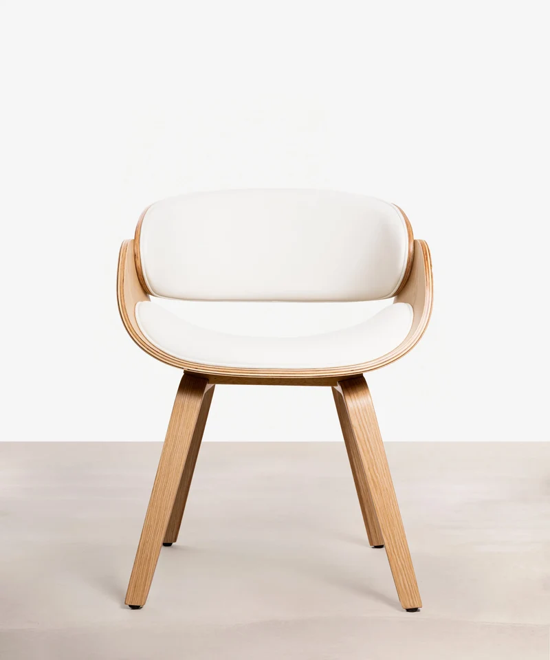 Silla de Comedor en Madera y Polipiel Debbie