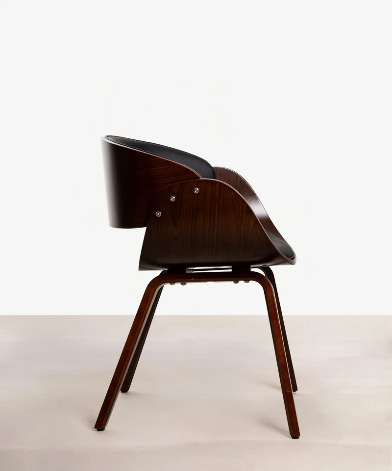 Silla de Comedor en Madera y Polipiel Debbie