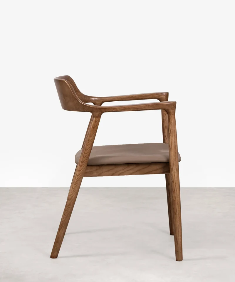 Silla de Comedor en Madera y Polipiel Olivia