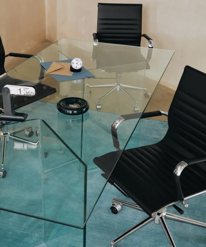 Mesa de Comedor rectangular en Cristal Templado Ottish (180x90 cm)