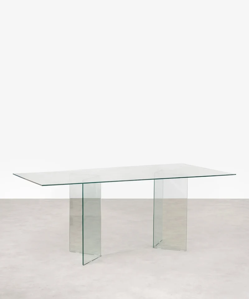 Mesa de Comedor rectangular en Cristal Templado Ottish (180x90 cm)