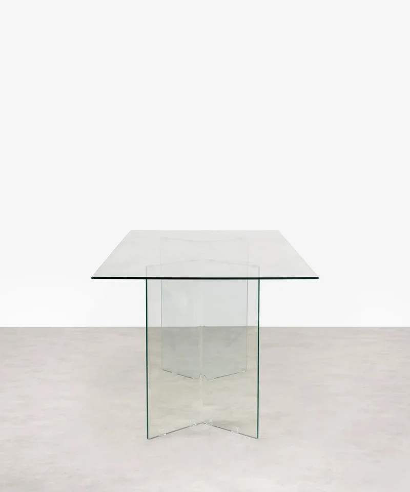 Mesa de Comedor rectangular en Cristal Templado Ottish (180x90 cm)