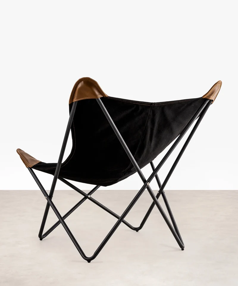 Silla en Tela y Metal Butterfly Wax