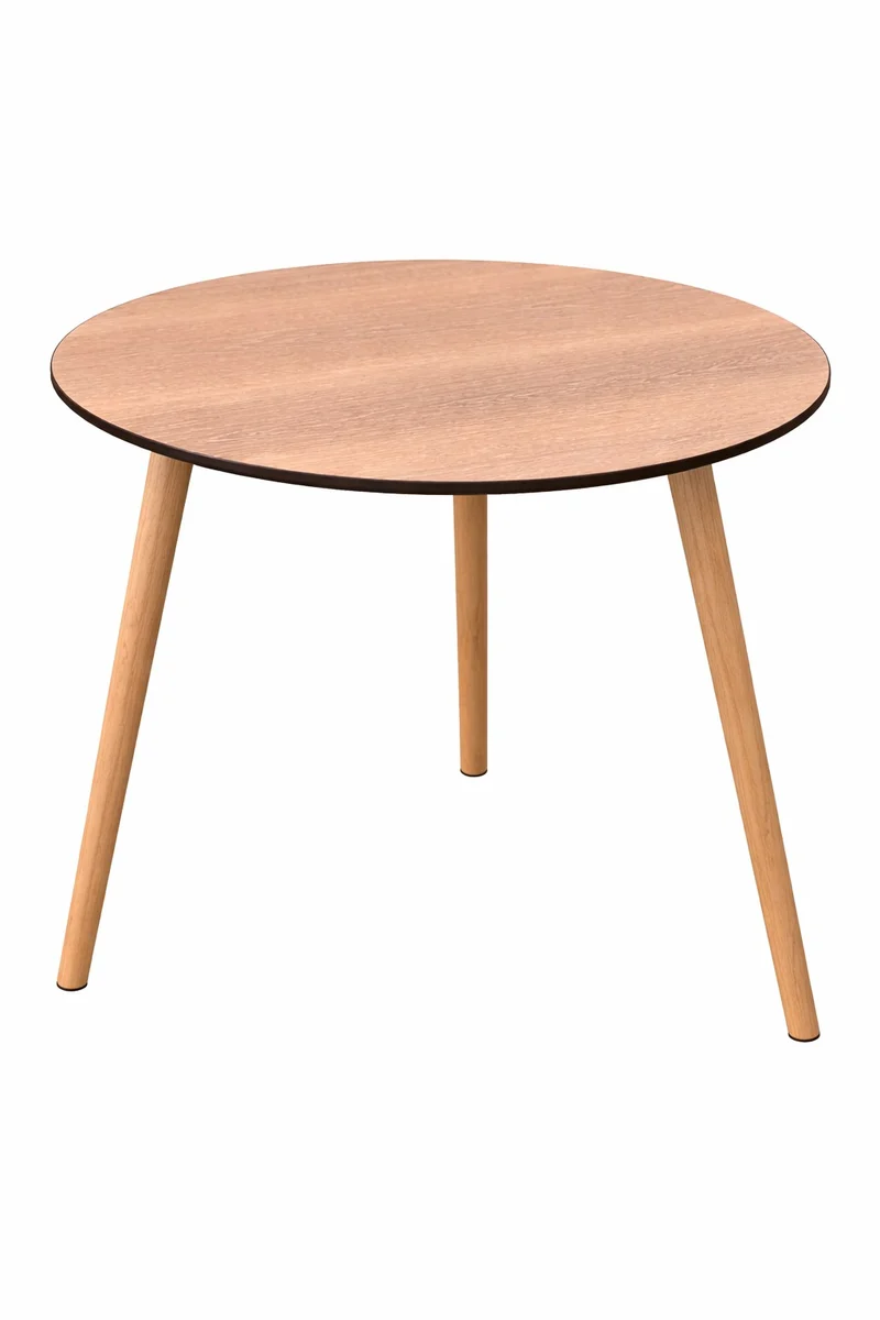 Table Basse Ronde Luma MDF et Bois Massif