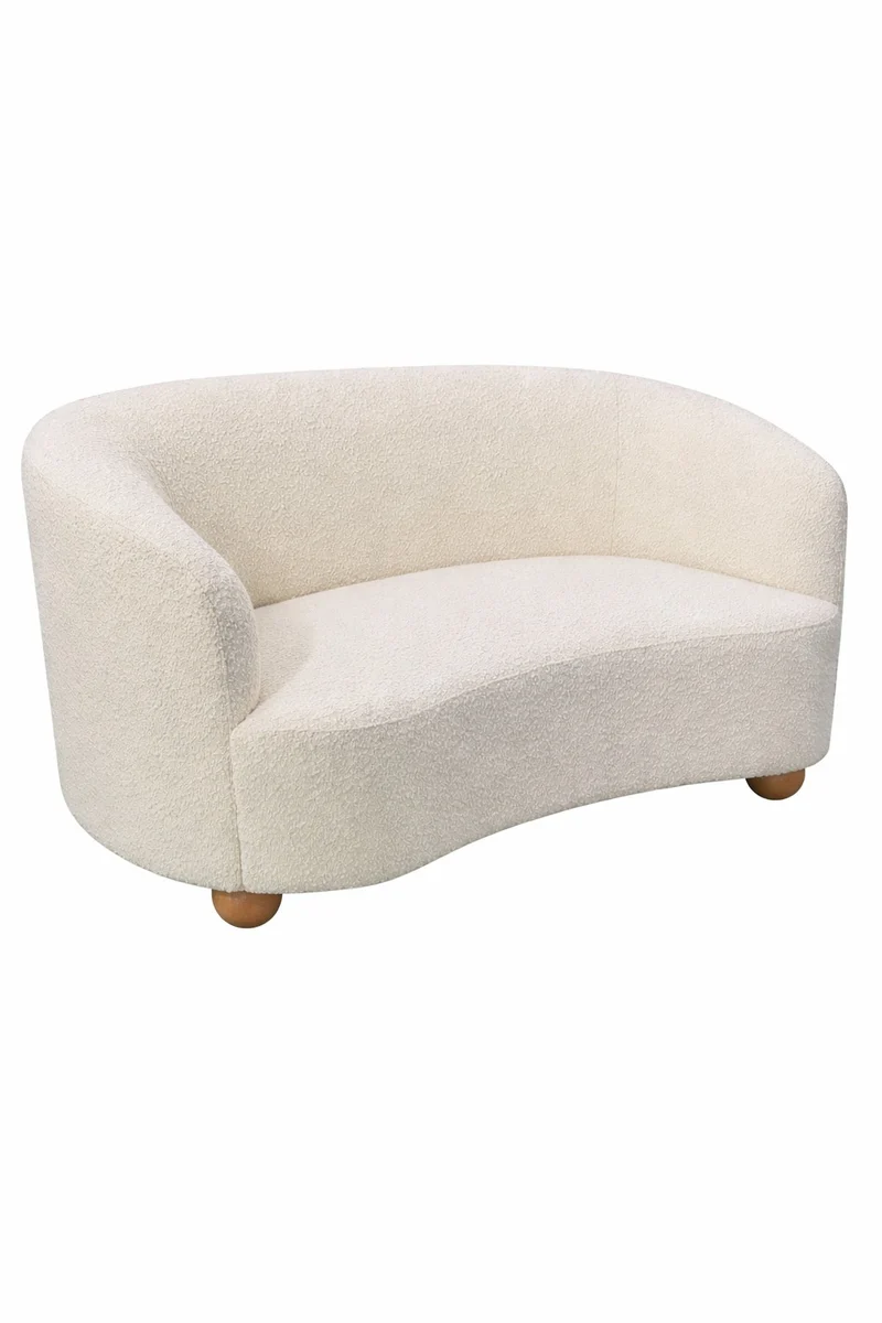 Canapé d'accueil Kurl 2 places tissu bouclette