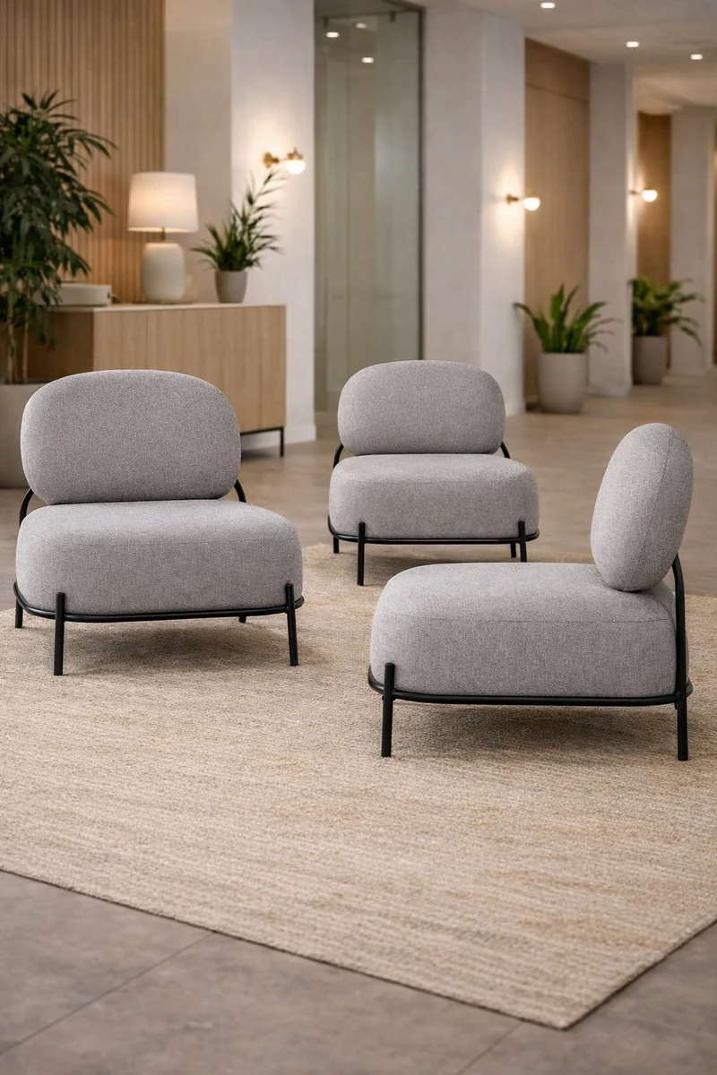 Fauteuil d'accueil Brooklin - Pieds métal