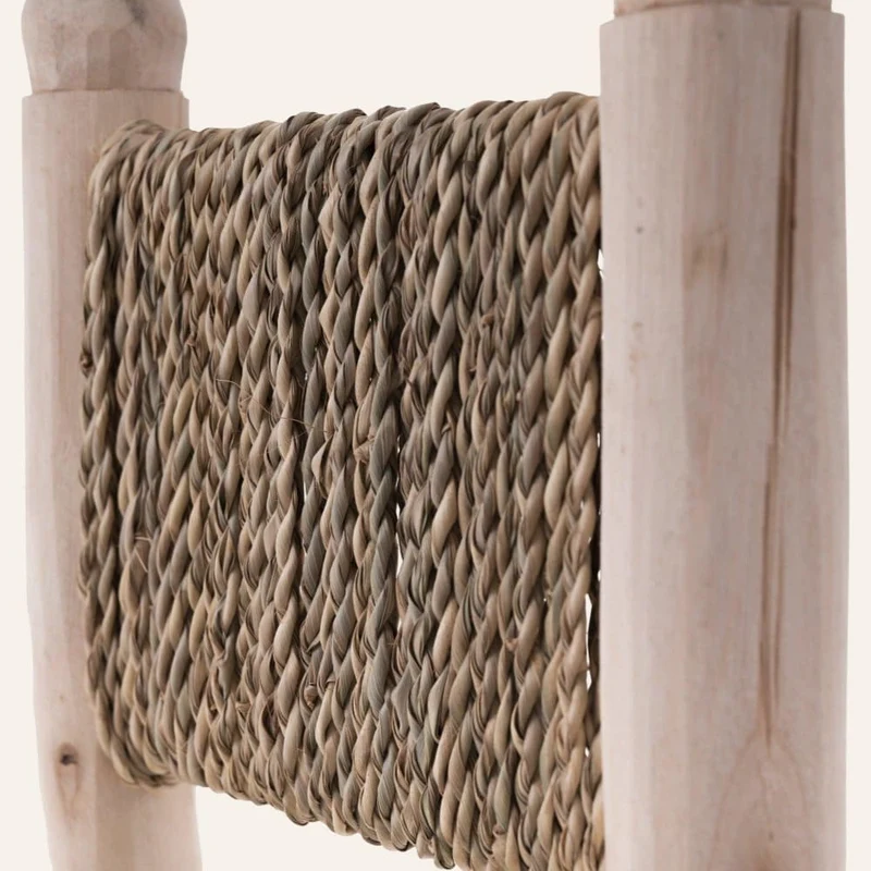 Chaise marocaine en bois de citronnier et quenouilles