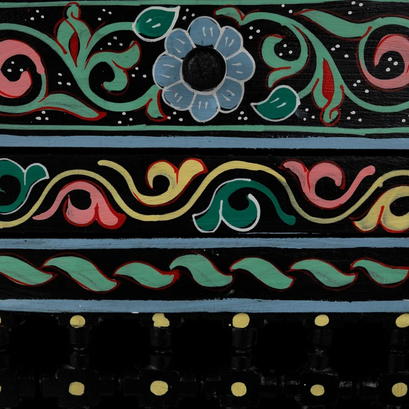 Table de nuit mousharabi arabe noire
