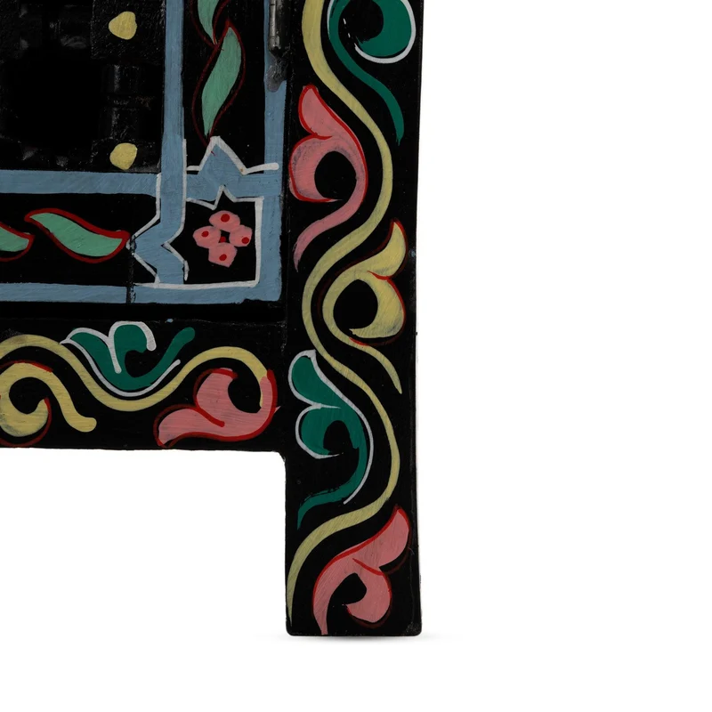 Table de nuit mousharabi arabe noire