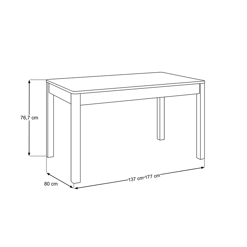 Table à manger extensible 4 à 6 places Riyo Bois foncé