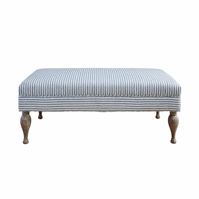 Ottoman repose-pieds LOBERON Ulysette en lin