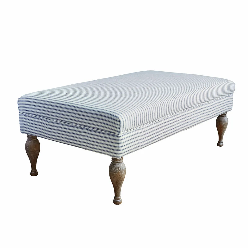 Ottoman repose-pieds LOBERON Ulysette en lin