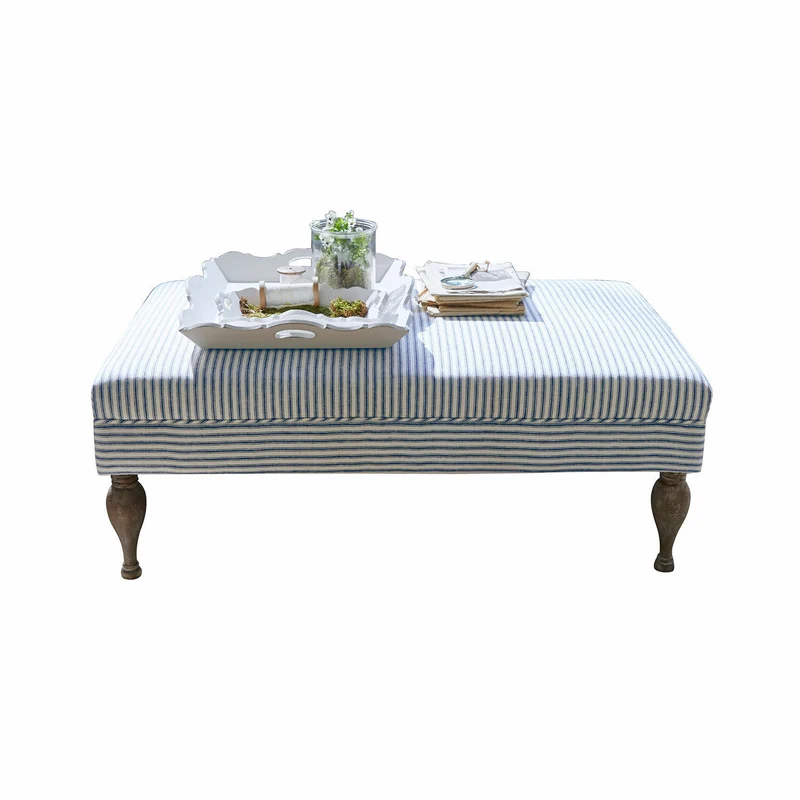 Ottoman repose-pieds LOBERON Ulysette en lin
