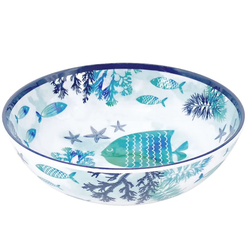 Assiette creuse en mélamine mer - Ø 20 cm