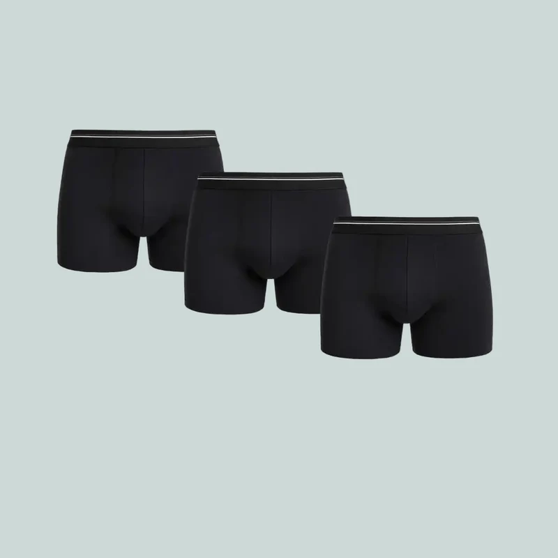 Boxer Homme Noir | Pack 3 Coton Bio Made in France
