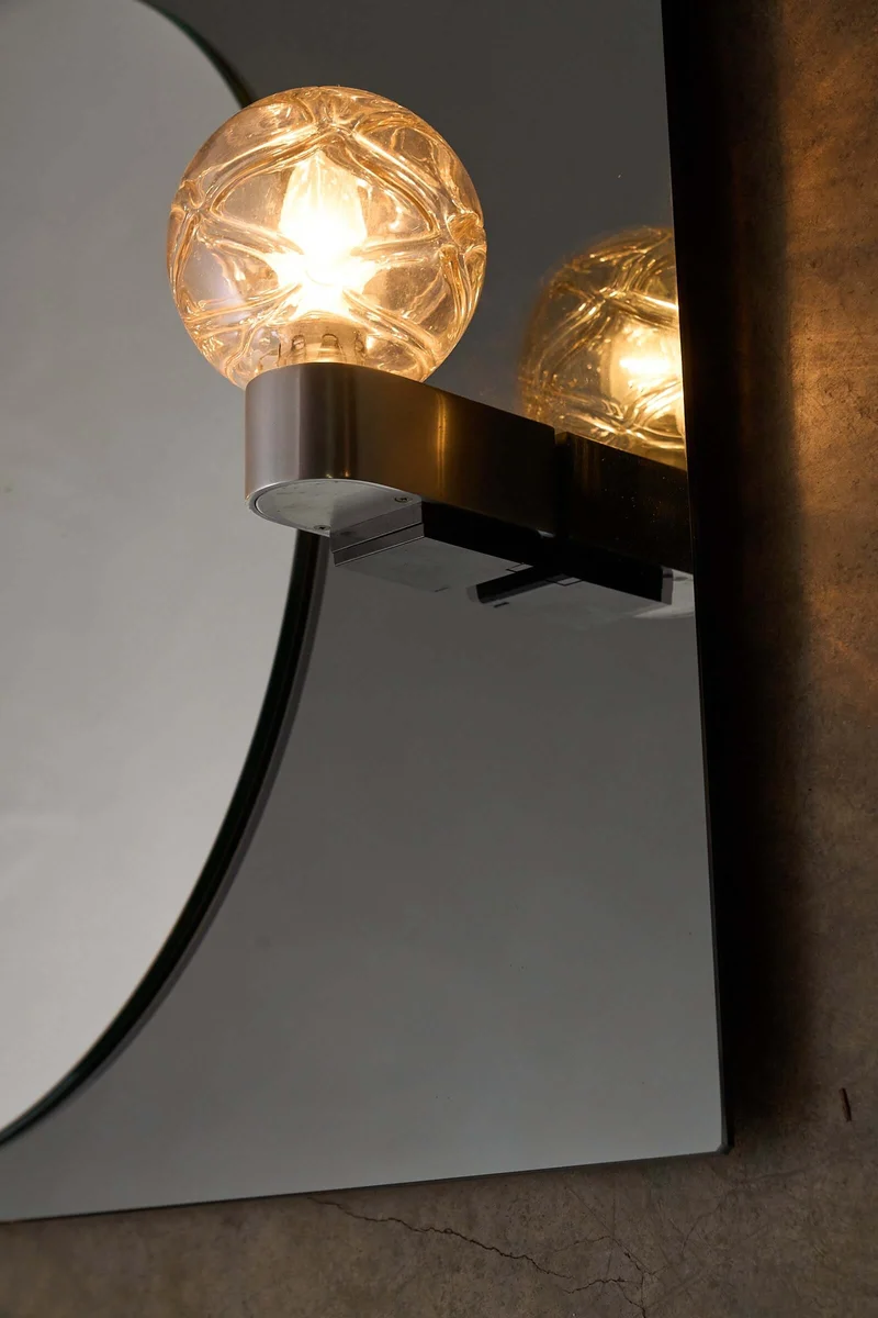 Rectangular Wall Mirror with Dual Glass Surface and Integrated Lighting