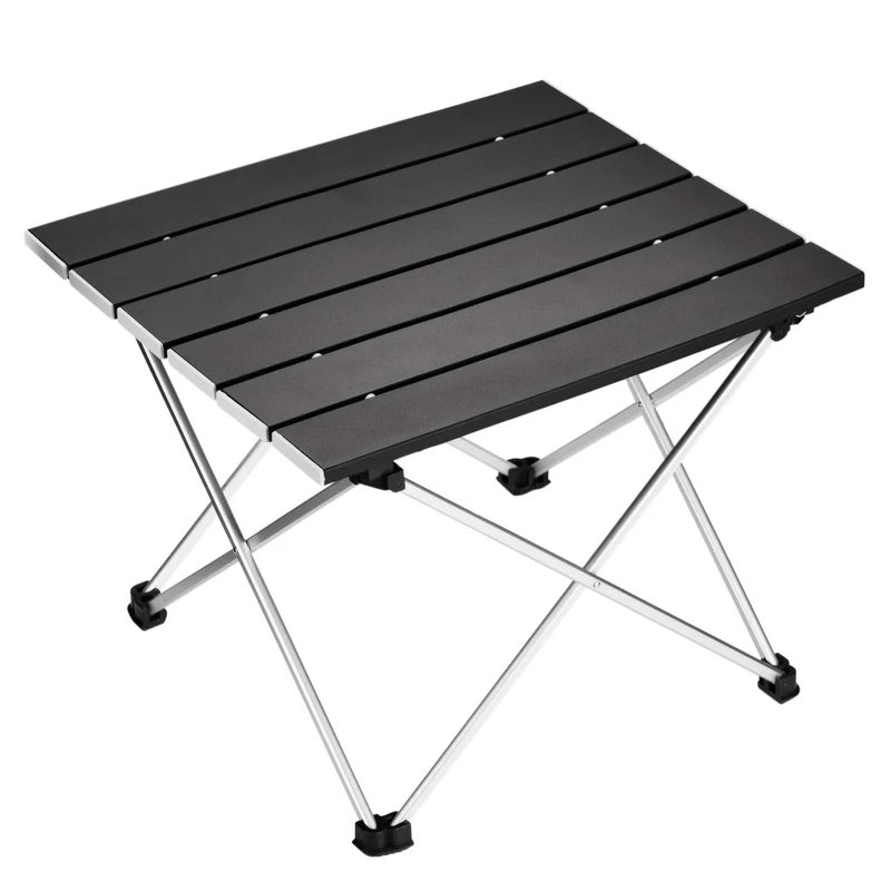Table de camping pliable en aluminium avec sac de transport