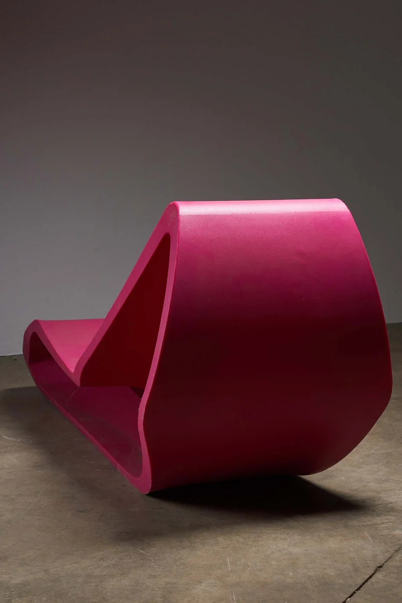 Pink Organic Chaise Longue by Qui est Paul? for Indoor and Outdoor Use