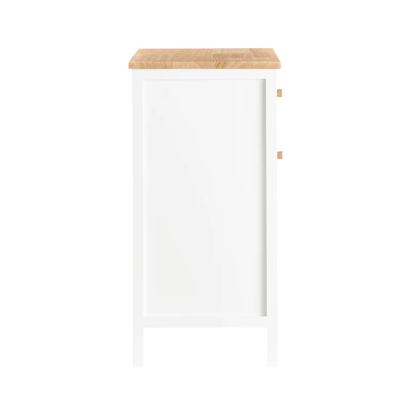 SoBuy FBT126-WN Table de Chevet avec 2 Tiroirs, Table de Nuit, Bout de Canapé, Meuble d'Appoint, Table Téléphone, de Café pour Salon, Chambre, Bureau, Blanc, L40xP30xH60cm