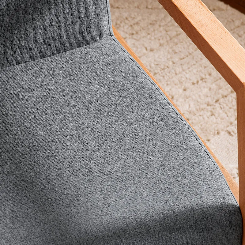 SoBuy FST93-HG Fauteuil à Bascule en Bois de Hêtre, Fauteuil Allaitement, Chaise Berçante avec Accoudoirs, Rocking Chair